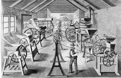 Különféle mezőgazdasági gépek alkotó: English School